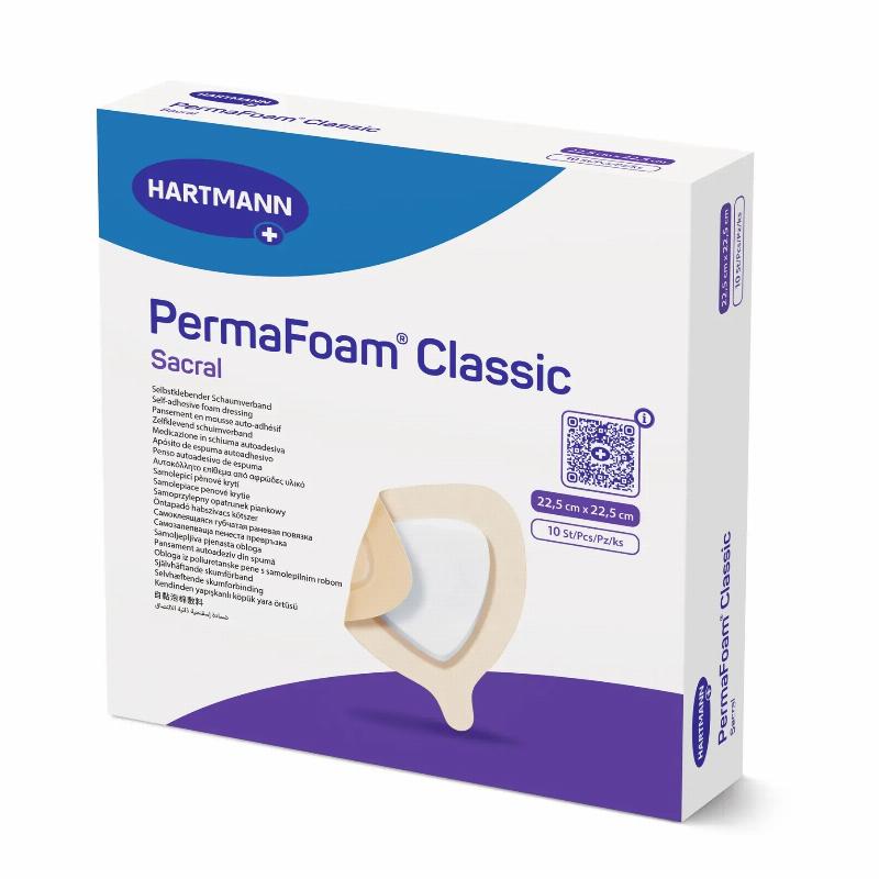 Самоклеюча губчаста пов'язка PermaFoam® Classic Sacral 22.5см x 22.5см 10шт